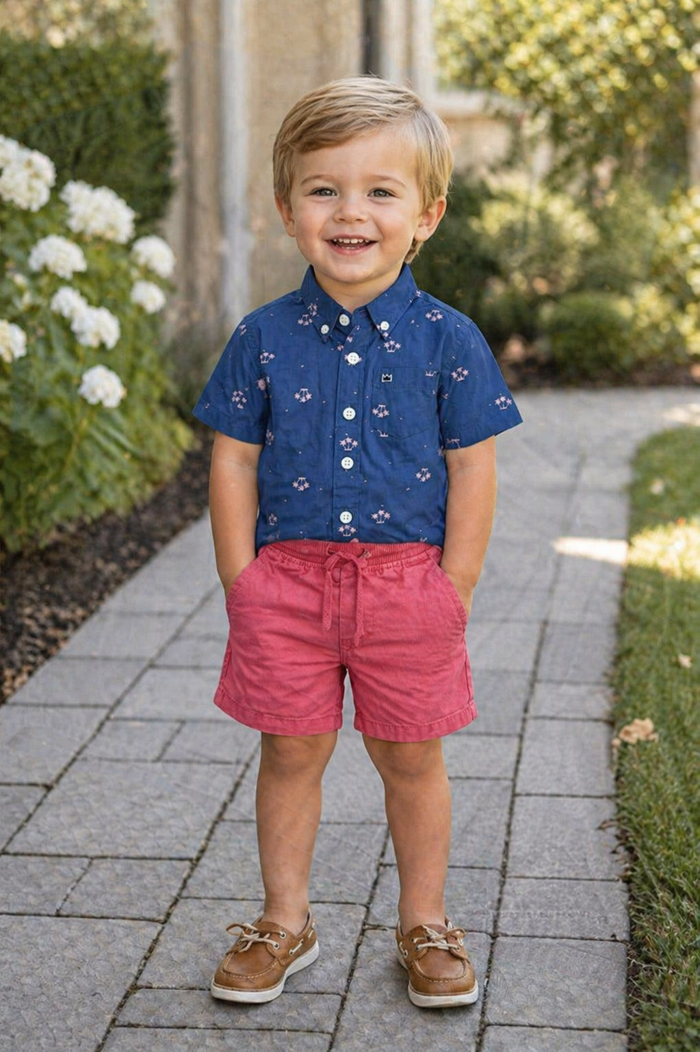 The Island Explorer Button-Down & Shorts Set - Size 2T