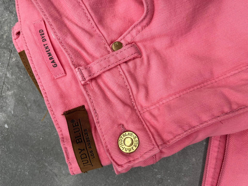 Judy Blue High-Rise Garment Dyed Wide-Leg – Bubblegum Pink - Womens size 13
