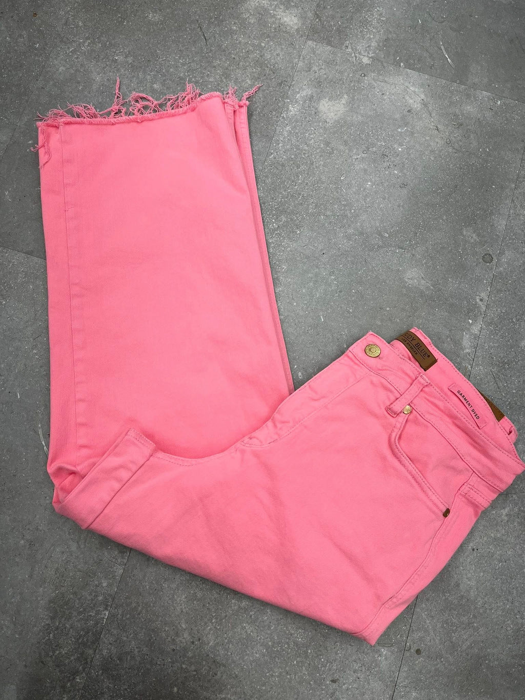 Judy Blue High-Rise Garment Dyed Wide-Leg – Bubblegum Pink - Womens size 13