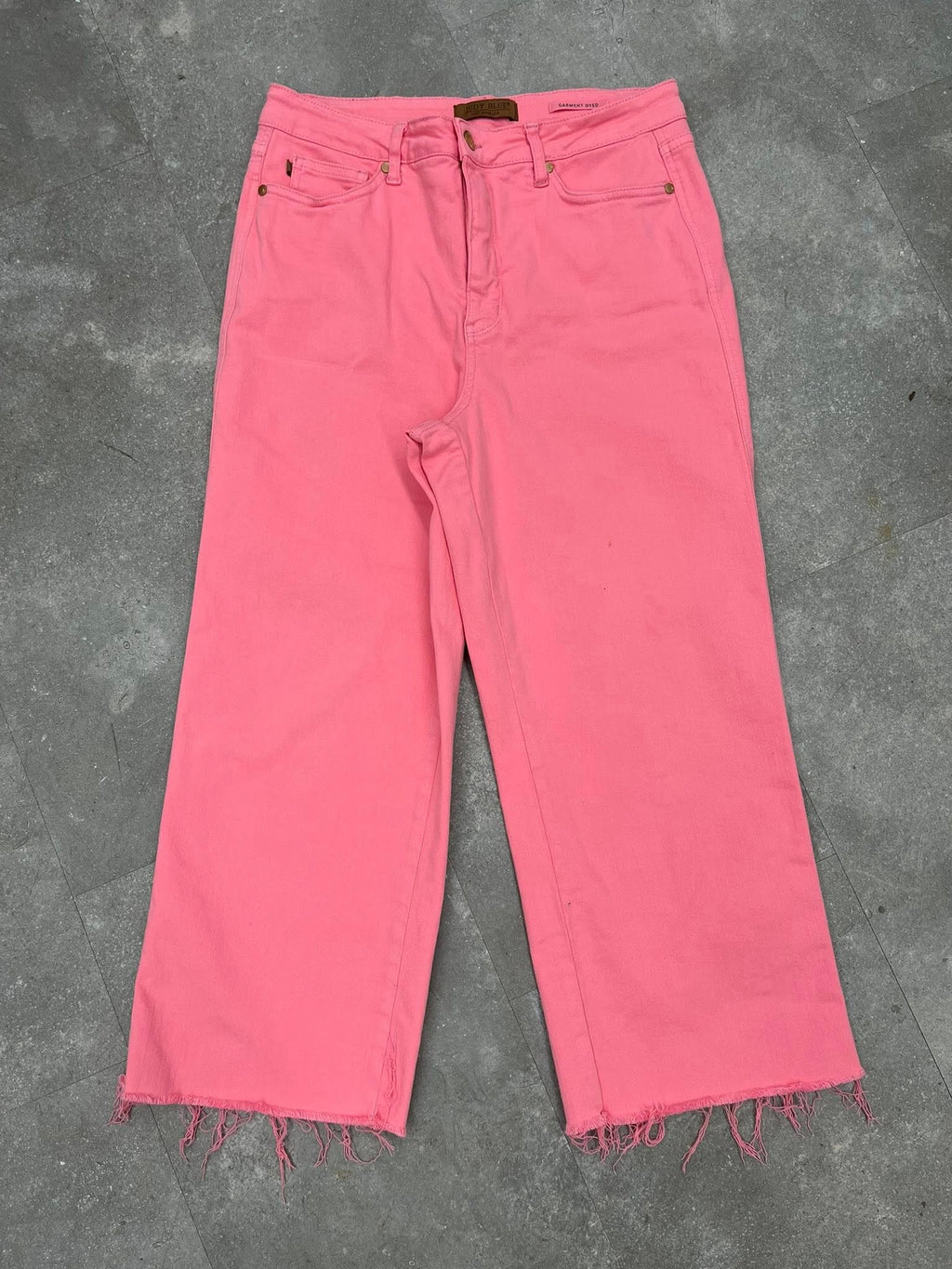 Judy Blue High-Rise Garment Dyed Wide-Leg – Bubblegum Pink - Womens size 13