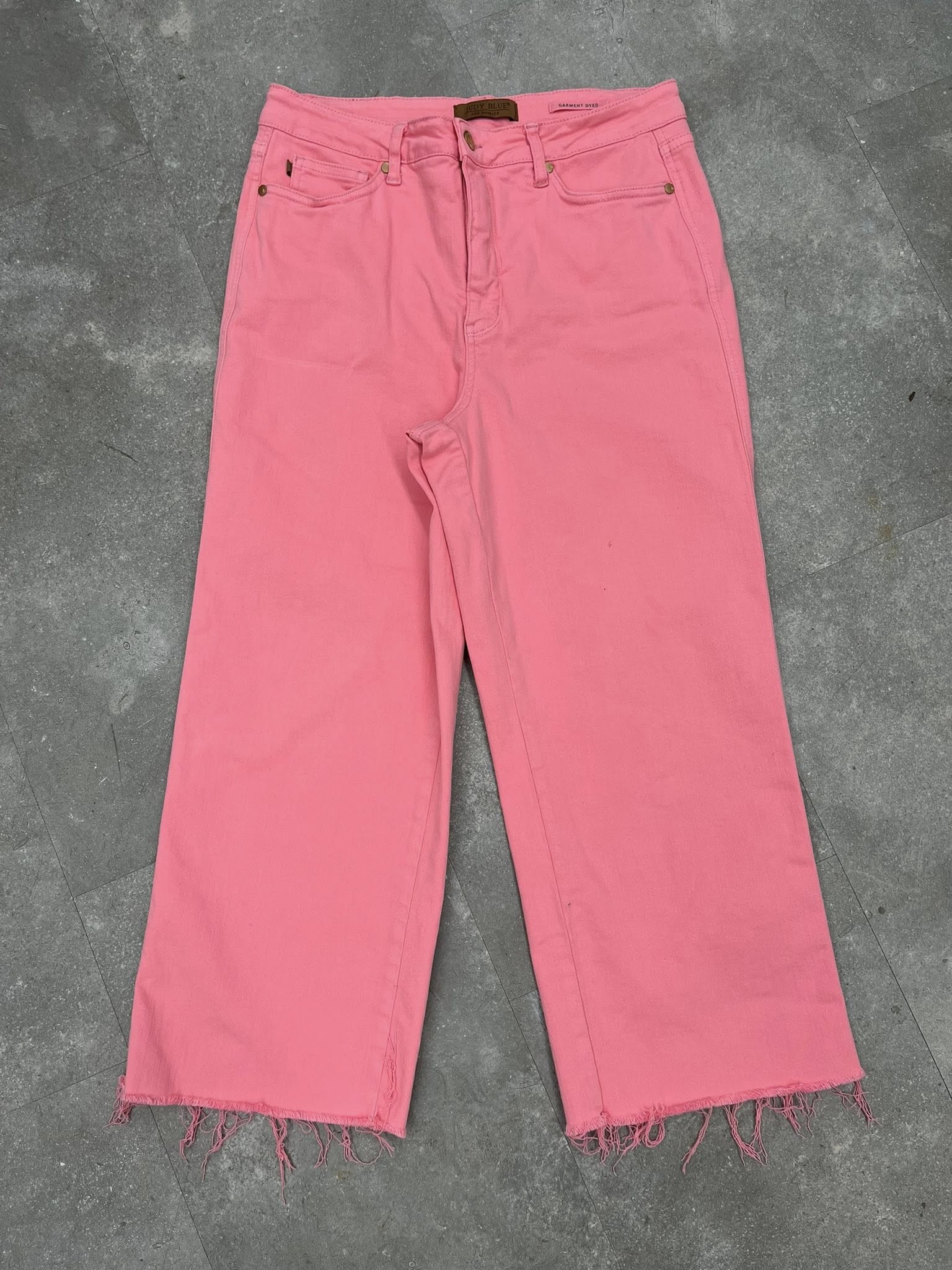 Judy Blue High-Rise Garment Dyed Wide-Leg – Bubblegum Pink - Womens size 13