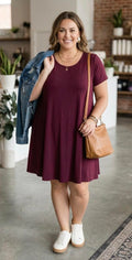 Friday Parvada Burgundy Swing Dress – Size XL