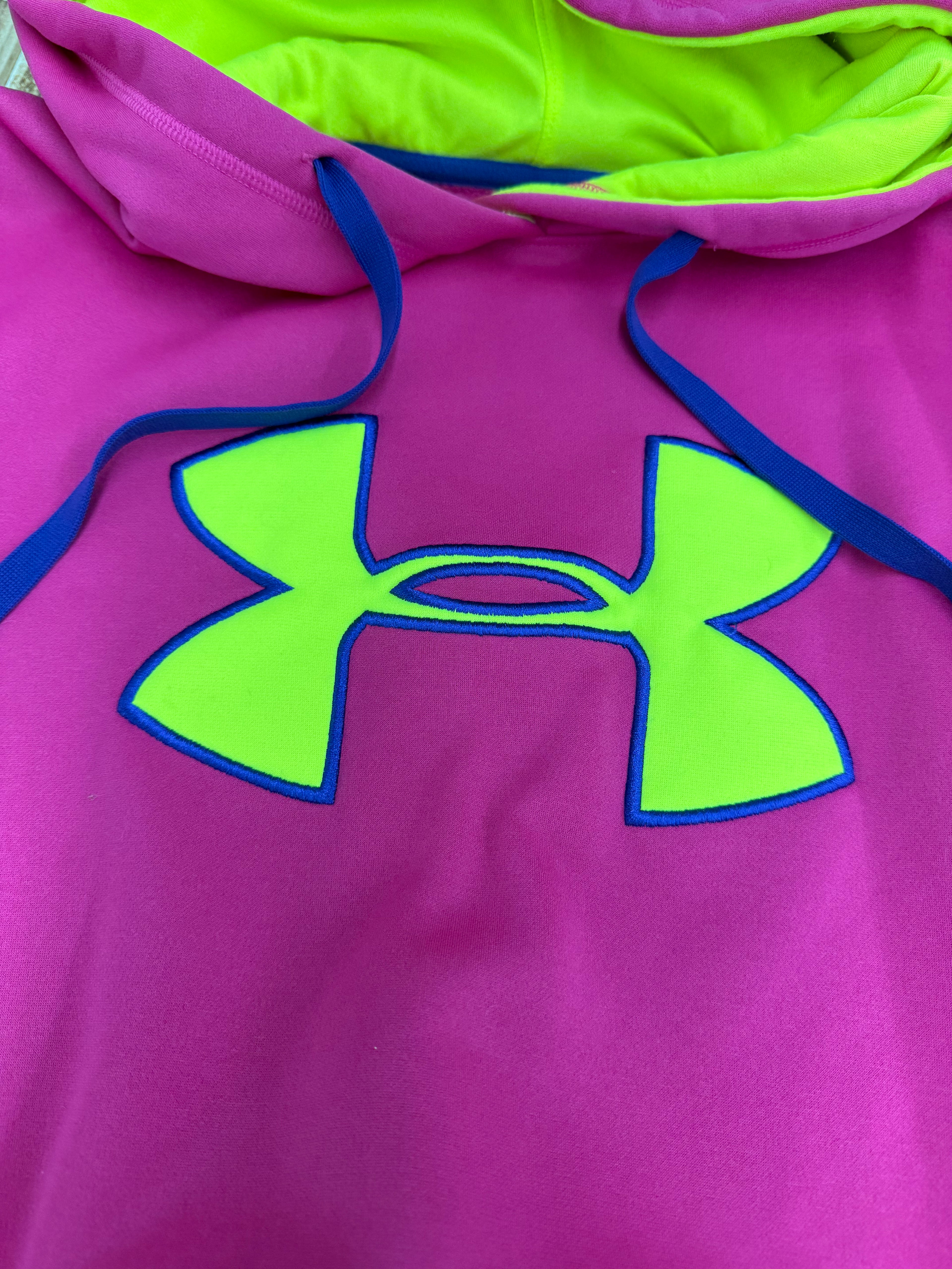 Under Armour Neon Logo Hoodie – Size Small/Medium