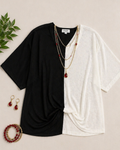 The Contrast Harmony V-Neck Tunic - Size Medium/Large