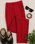 The Poppy Crimson Stretch Trouser - Size Medium